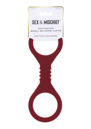 Sex and Mischief Enchanted Silicone Cuffs - Red - Small