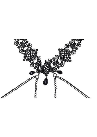 Sex and Mischief Lace Collar with Nipple Ties