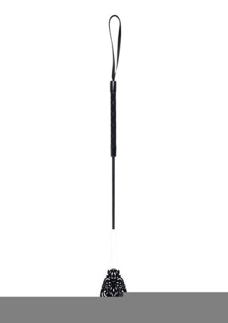 Sex and Mischief Lace Silicone Crop - Black/Silver