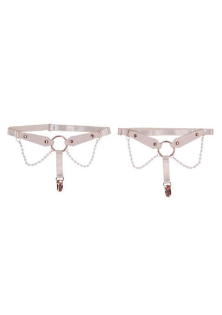 Sex and Mischief Peaches N Creame Garters - Rose Gold