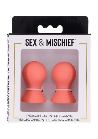 Sex and Mischief Peaches 'N Creame Silicone Nipple Suckers - Orange