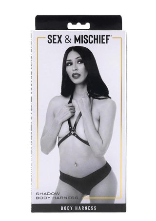 Sex and Mischief Shadow Body Harness - Black/Silver