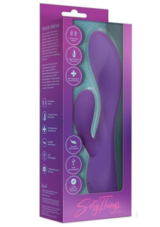 Sexy Things Fever Dream Rechargeable Silicone Rabbit Vibrator - Purple