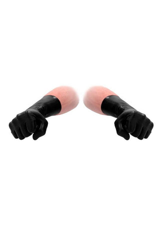 Shots Fist It Unisex Latex Short Gloves - Black