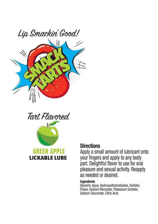 Smack Tarts Lickable Lube 2oz - Sour - Green Apple