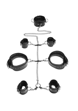 Strict Leather Bondage - Black - Set