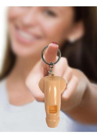 Super Fun Penis Whistle Key Chain - Vanilla