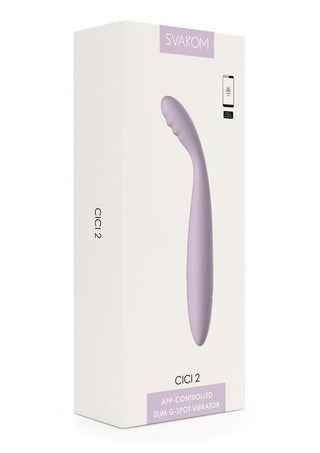 Svakom Cici 2 Rechargeable Silicone App Controlled G-Spot Vibrator - Lavender/Purple