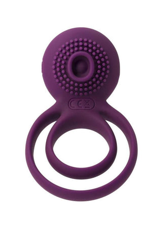 Svakom Tammy Silicone Rechargeable Clitoral Stimulator Couple's Ring - Purple