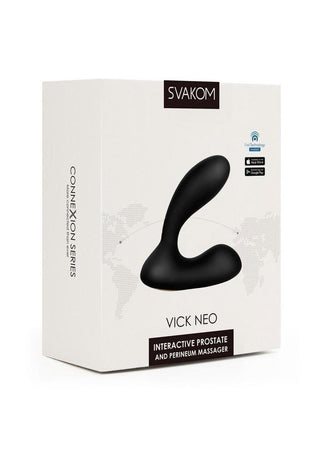 Svakom Vick Neo Silicone Prostate Massager - Black/Gold