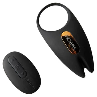 Svakom Winni 2 Silicone Cock Ring - Black/Gold