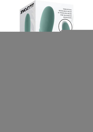 Thrust Into Ecstasy Rechargeable Silicone Dual Vibrator - Green