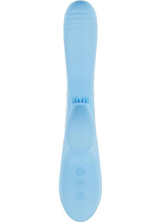 Vive Andria Led Rechargeable Silicone Dual Motor G-Spot Vibrating and Tap Clit Stimulator