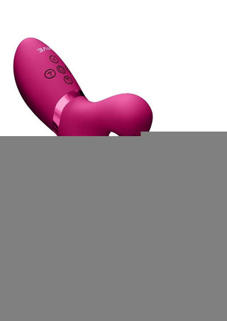 Vive Kura Rechargeable Silicone Triple Motor Thrusting G-Spot with Flapper and Air Wave Clit Stimulation Vibrator