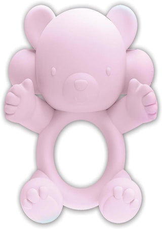 Wet Dreams Bear Hug Rechargeable Silicone Cock Ring - Pink