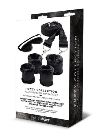 WhipSmart Fuzzy Bedroom Bondage Kit - Black