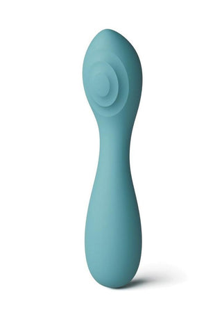 X and O's Cherish Rechargeable Silicone Curved Vibrator - Teal