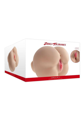 Zero Tolerance Come and Get It Vibrating Rechargeable Silicone Realistic Stroker - Pussy/Ass - Vanilla