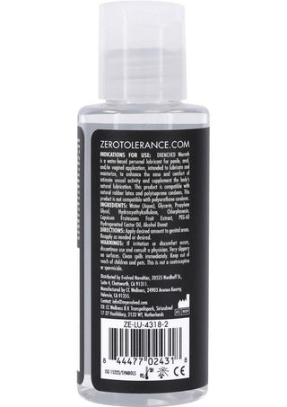 Zero Tolerance Drenched Warmth Water Based Lubricant - 2oz