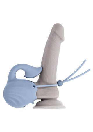 Zero Tolerance In A Nutshell Rechargeable Silicone Vibrating Ball Cup with Perineum Massager - Blue