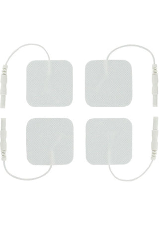 Zeus Electrosex Adhesive Electro-Pads - White - 4 Pack