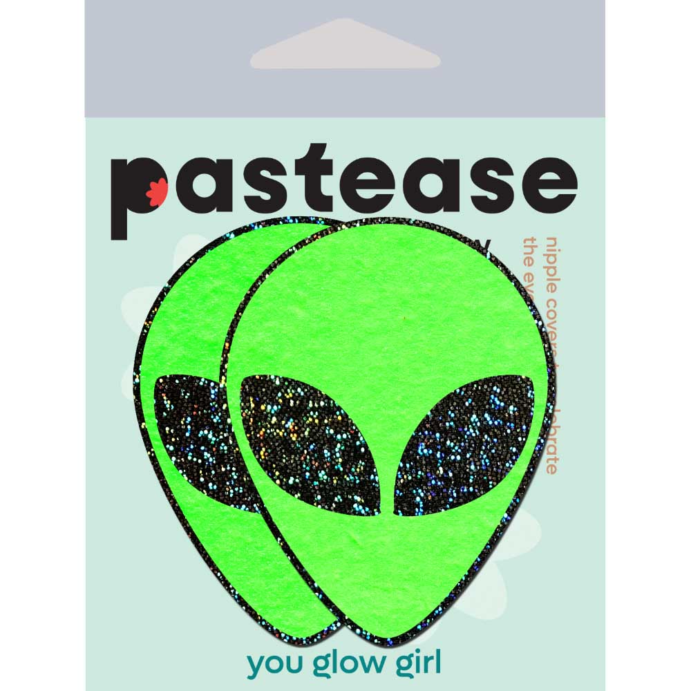 Pastease Alien Glow In The Dark Nipple Pasties