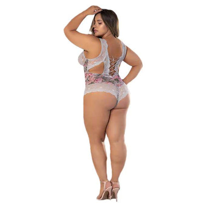 Mapale Blossom Floral Mesh And Lace Teddy