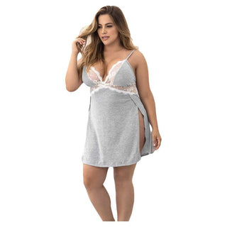 Mapale Sleep Chemise with Lace Accents