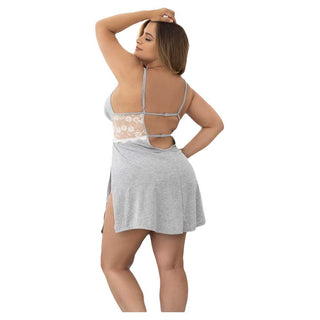 Mapale Sleep Chemise with Lace Accents