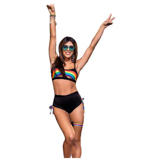 Mapale Underboob Rainbow Set With Thigh Band Smallmedium