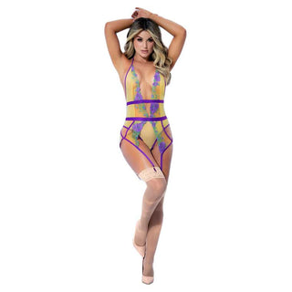 Mapale Floral Bodysuit 8750 Tuscany Yellow Sm