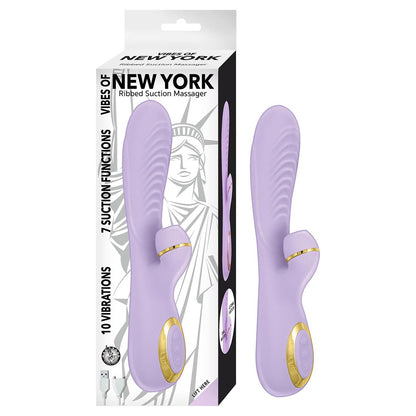 Vibes Of New York Heat-Up Thumping Massager-Purple