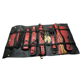 The Traveler 10 Piece Restraints & Bondage Play Kit-Maroon