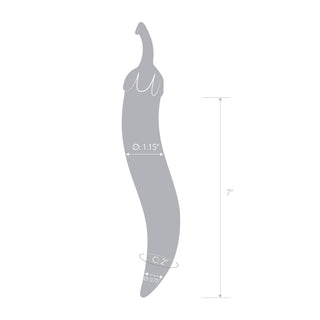 Gläs Glass Naturals Chili Pepper Dildo 7.25"