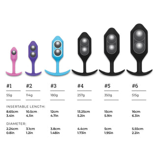 b-Vibe Snug Plug Silicone Weighted Butt Plug