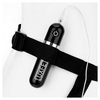 Lux Fetish 6.5 Realistic Vibrating Dildo Strap On Harness Set