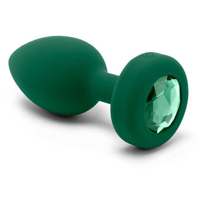 B Vibe Vibrating Jewel Plug Mediumlarge Green