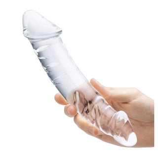 Gläs 10.5" Girthy Realistic Glass Double Dong