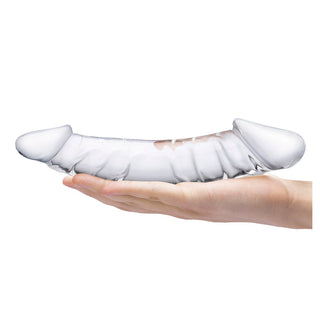 Gläs 10.5" Girthy Realistic Glass Double Dong
