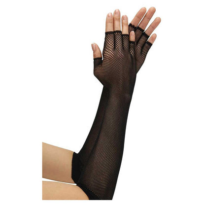Baci Gloves Fingerless Fishnet Opera Glove Black