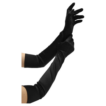 Baci Gloves Satin Opera Glove Black