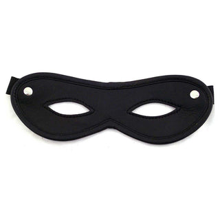 Rouge Leather Open Eye Mask Black