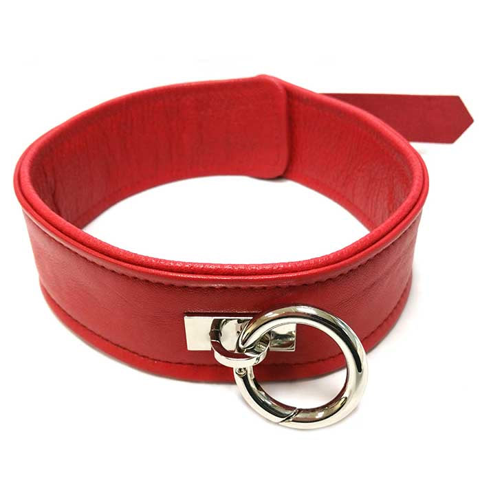 Rouge Leather Collar Red