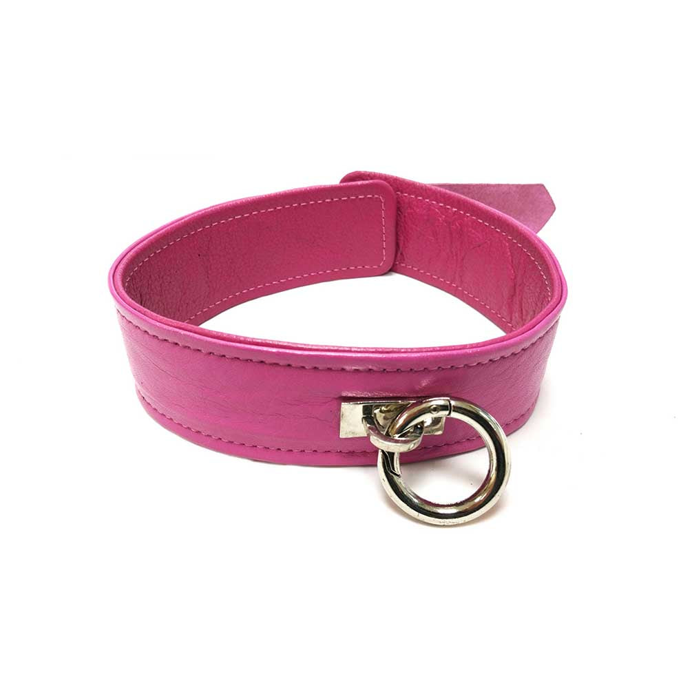 Rouge Leather Collar Pink