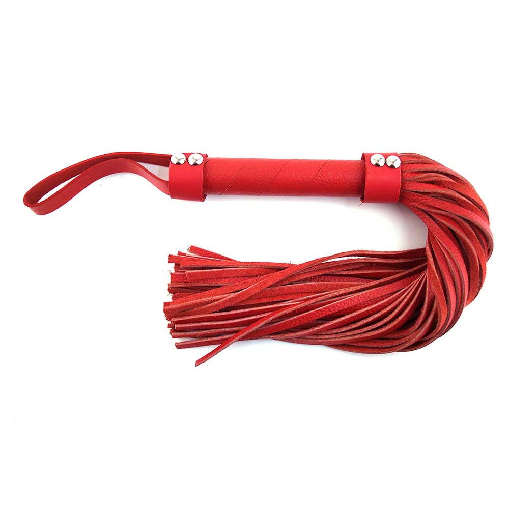 Rouge Short Leather Flogger Red