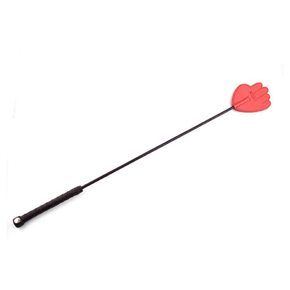 Rouge Leather Hand Riding Crop Red
