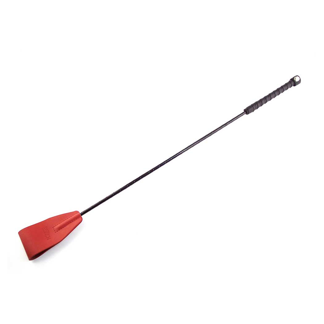 Rouge Leather Riding Crop Red