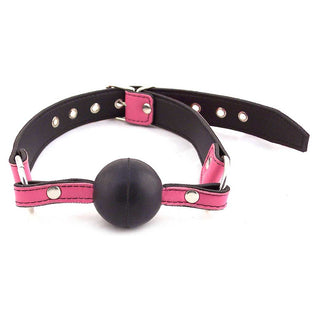 Rouge Ball Gag With Black Ball Pink