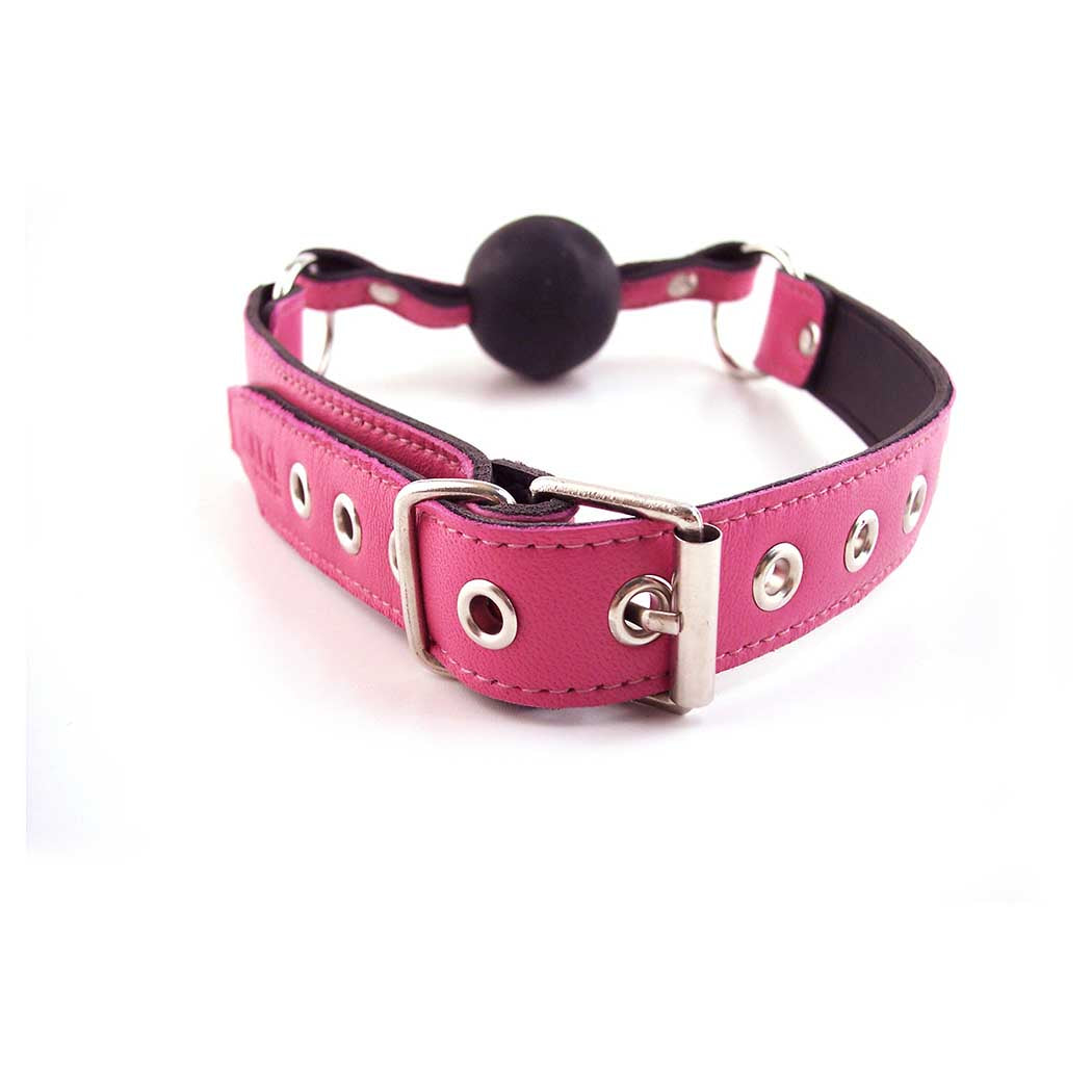 Rouge Ball Gag With Black Ball Pink