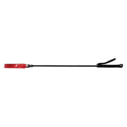 Leather Riding Crop Slim Tip 24 Red